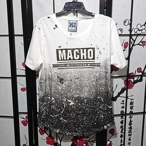 K2 High Fashion Macho Graphic Tee Shirt Size Large NWT
